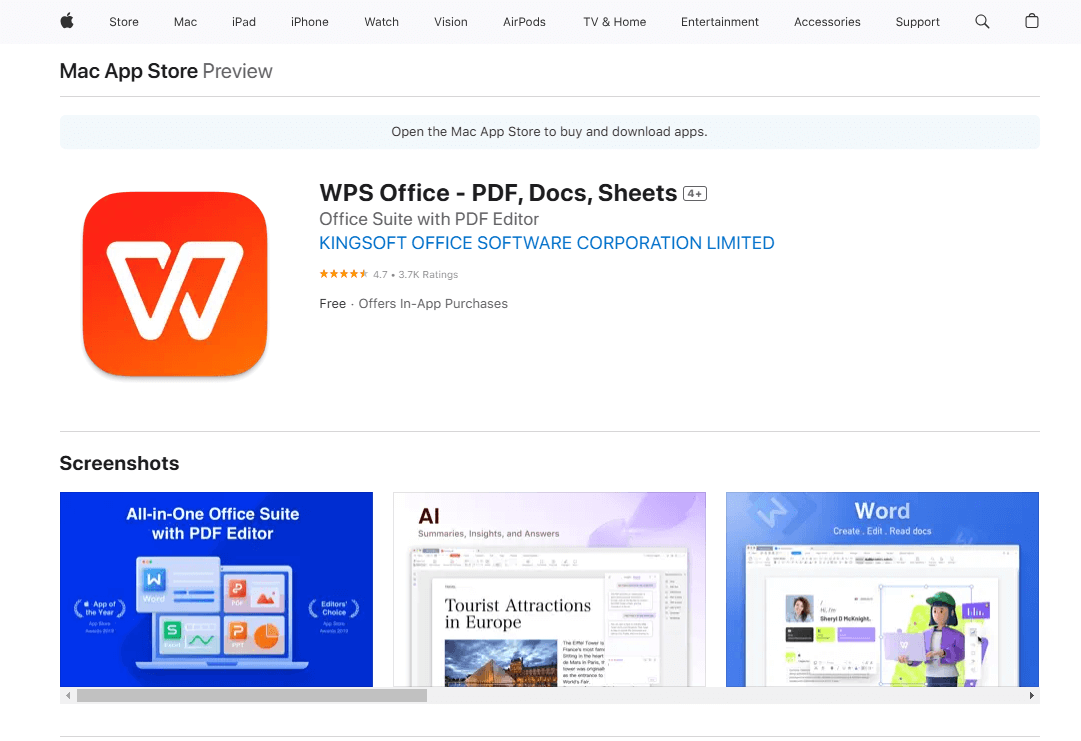 WPS Office для Mac