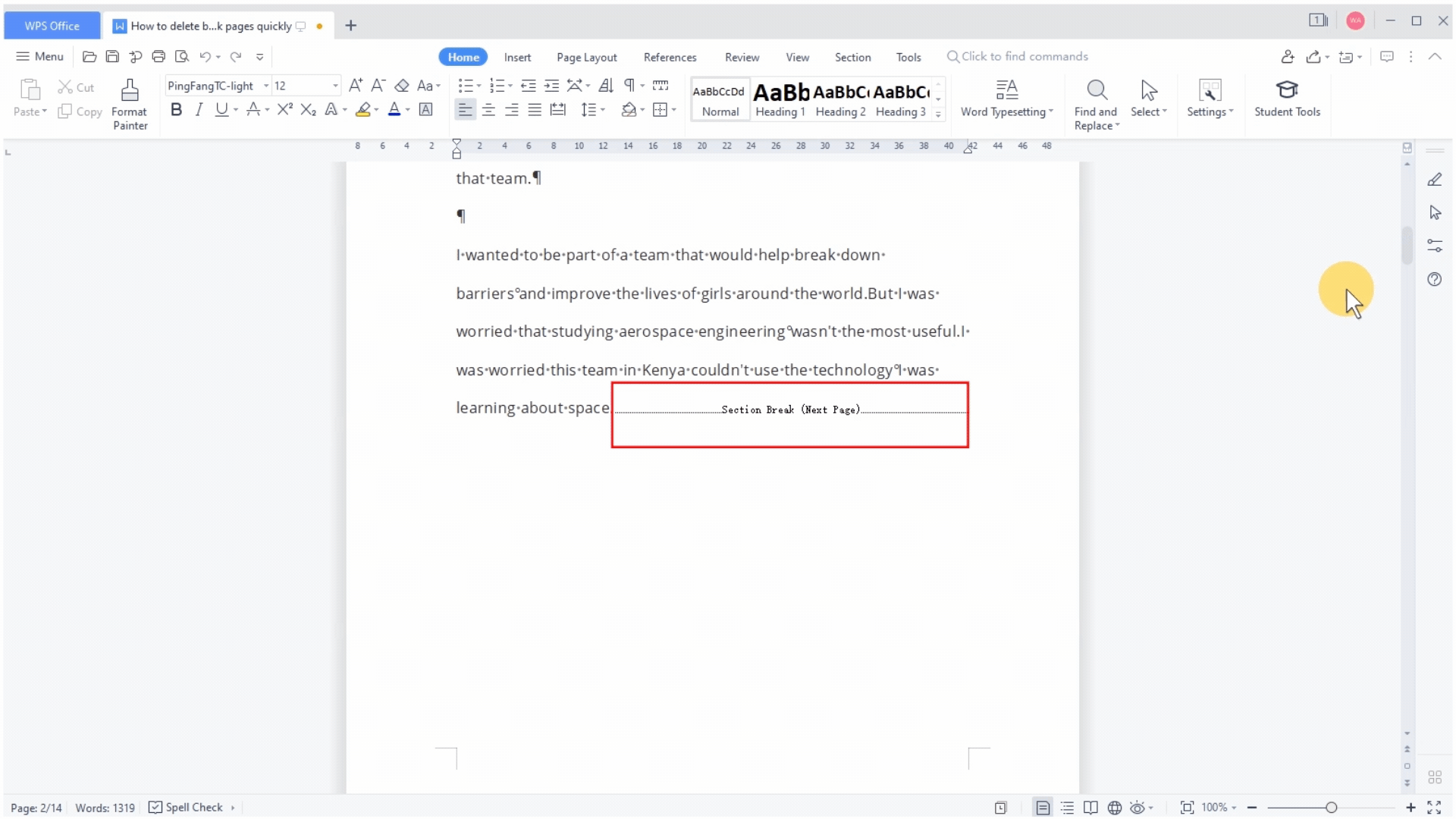 How to delete blank pages quickly | WPS Office Academy