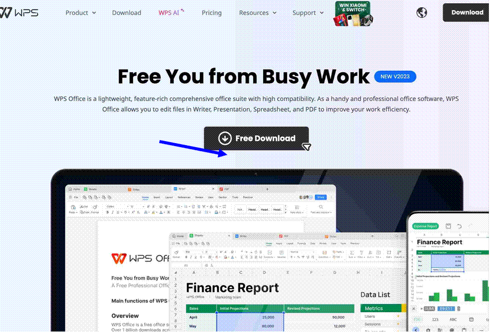 Click on the button to download