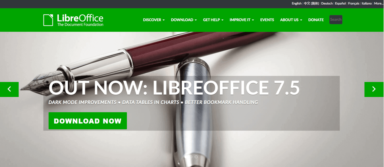 Situs web LibreOffice