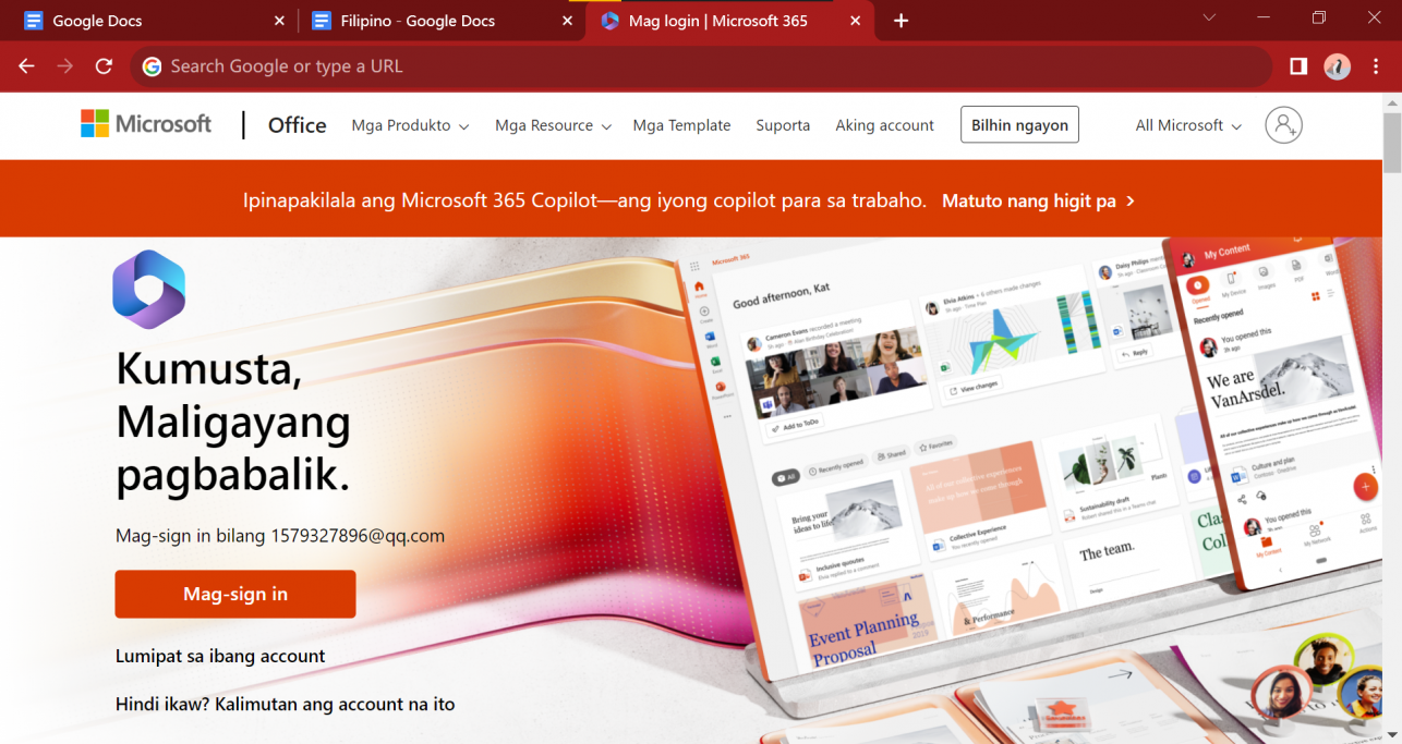 Website ng Microsoft Office