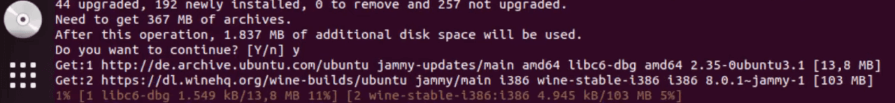 Type “y” then Enter