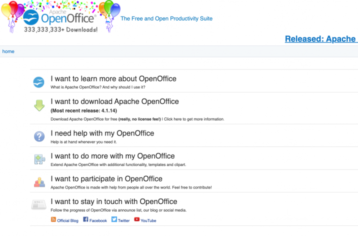 Open office Open office