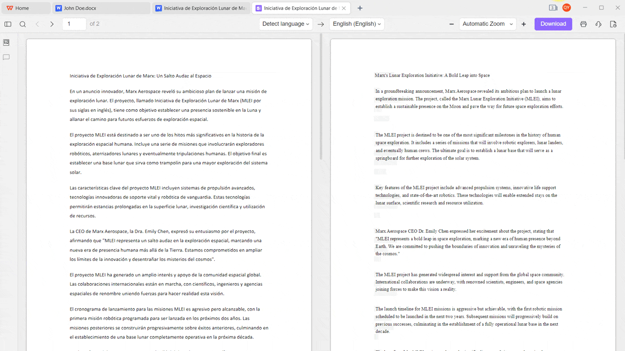 Traducción paralela