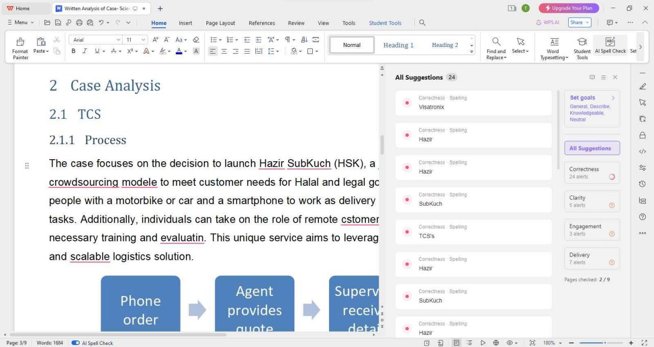 WPS AI Spell Check