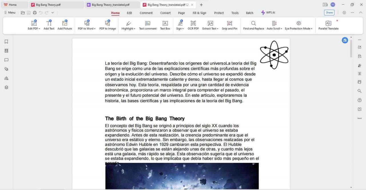 форматування PDF-файлу перекладу WPS AI