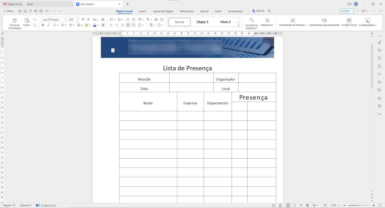 abrindo sua lista de presença