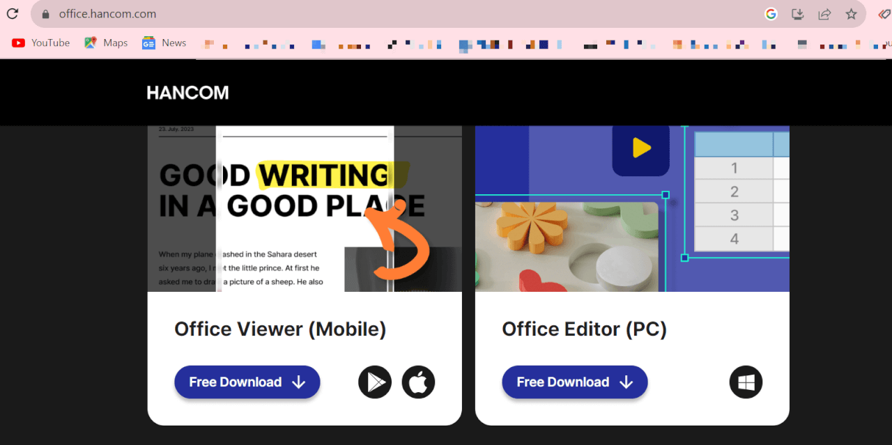 Hancom Office 2014 Website