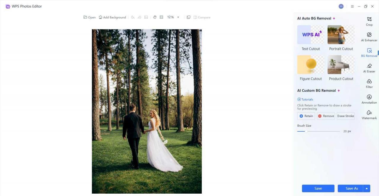 WPS Photos Background Removal