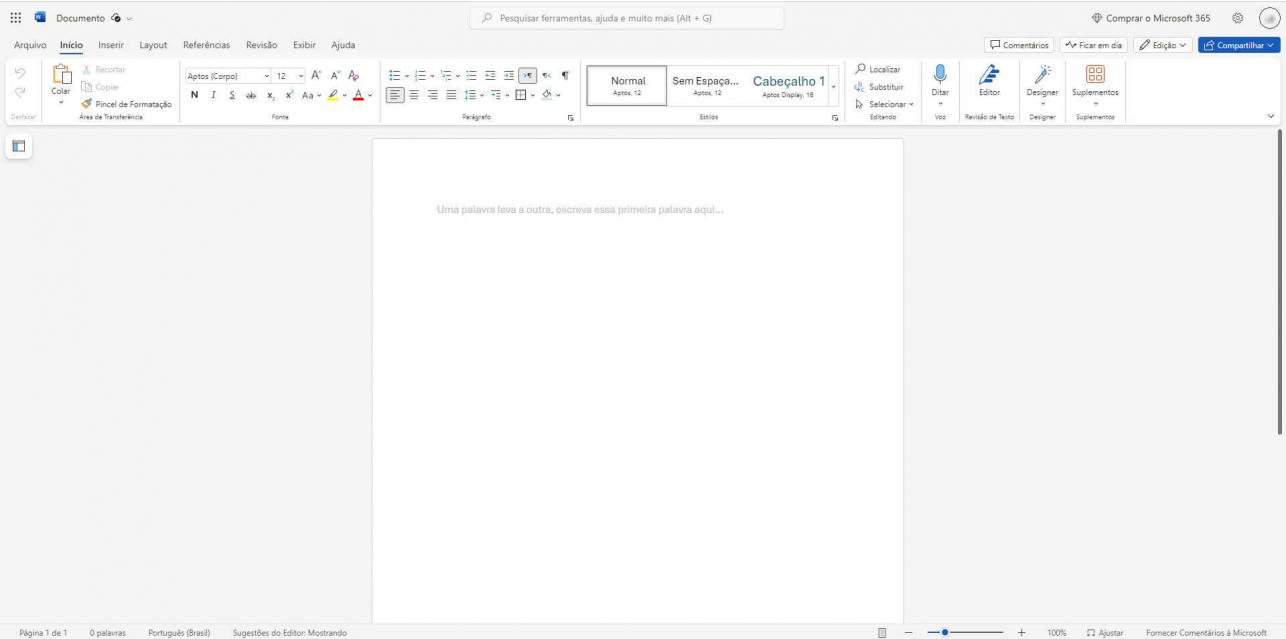 documento do Word Online documento do Word Online
