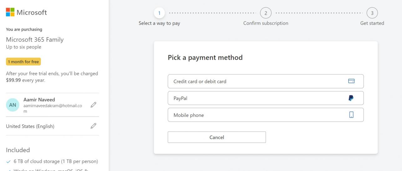 Pumili ng mga option sa pagbabayad