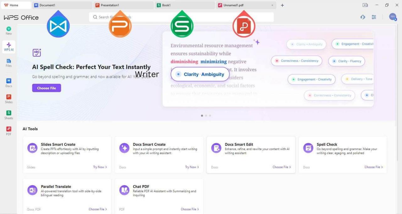 WPS Office - Όλα τα προγράμματα κάτω από ένα κεφάλι
