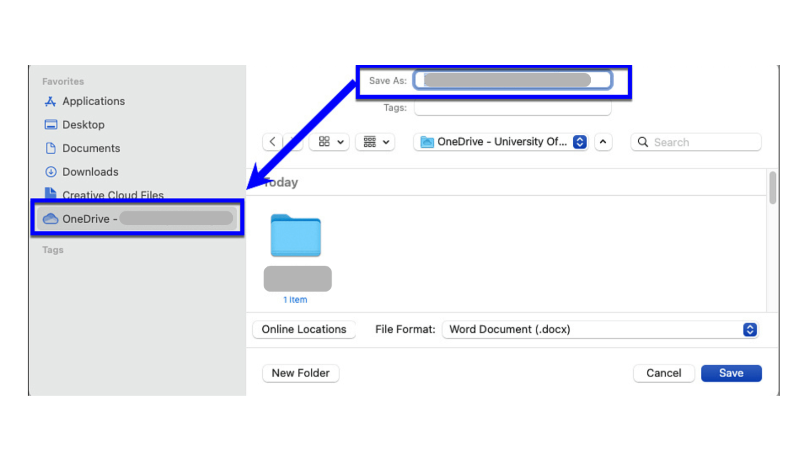 share word online document via Onedrive