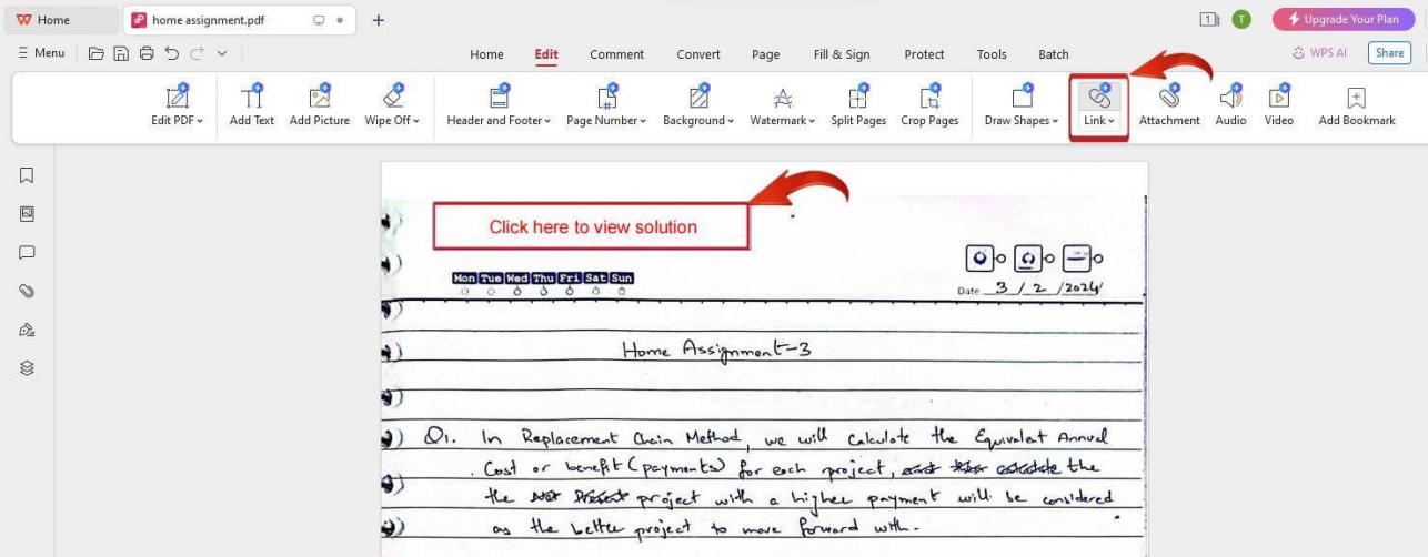 Adicionar Link para PDF