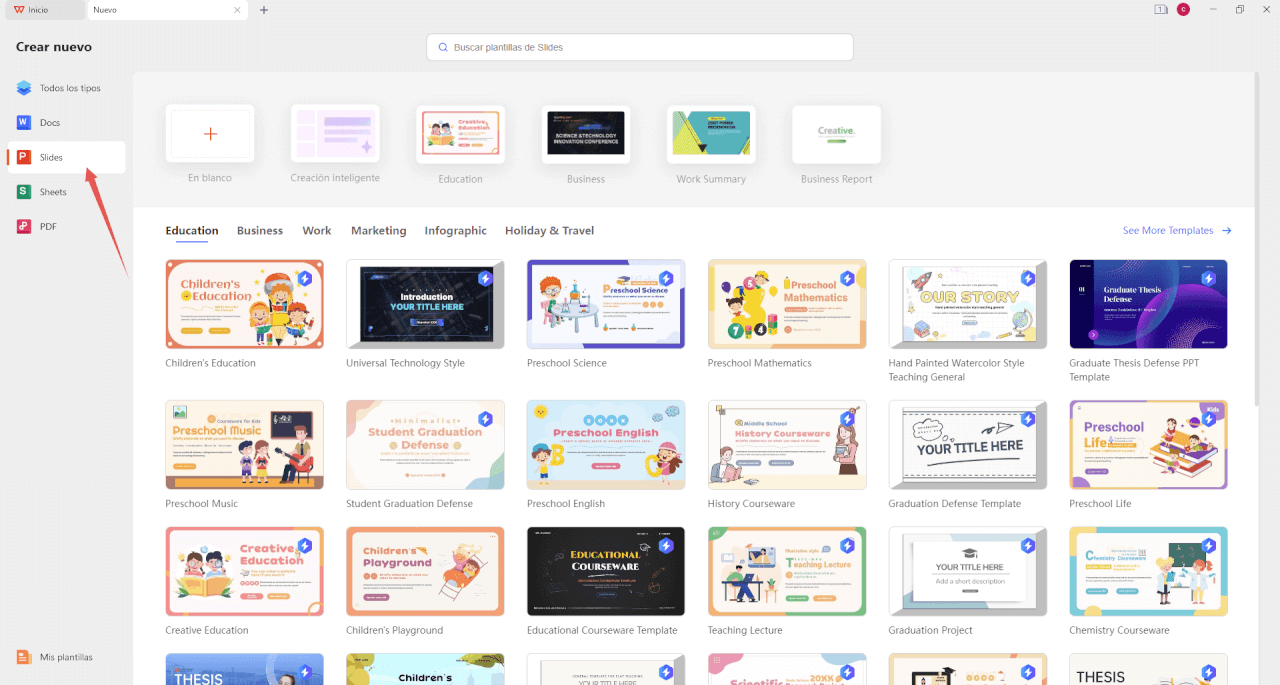 Tienda de plantillas de WPS Office Presentation