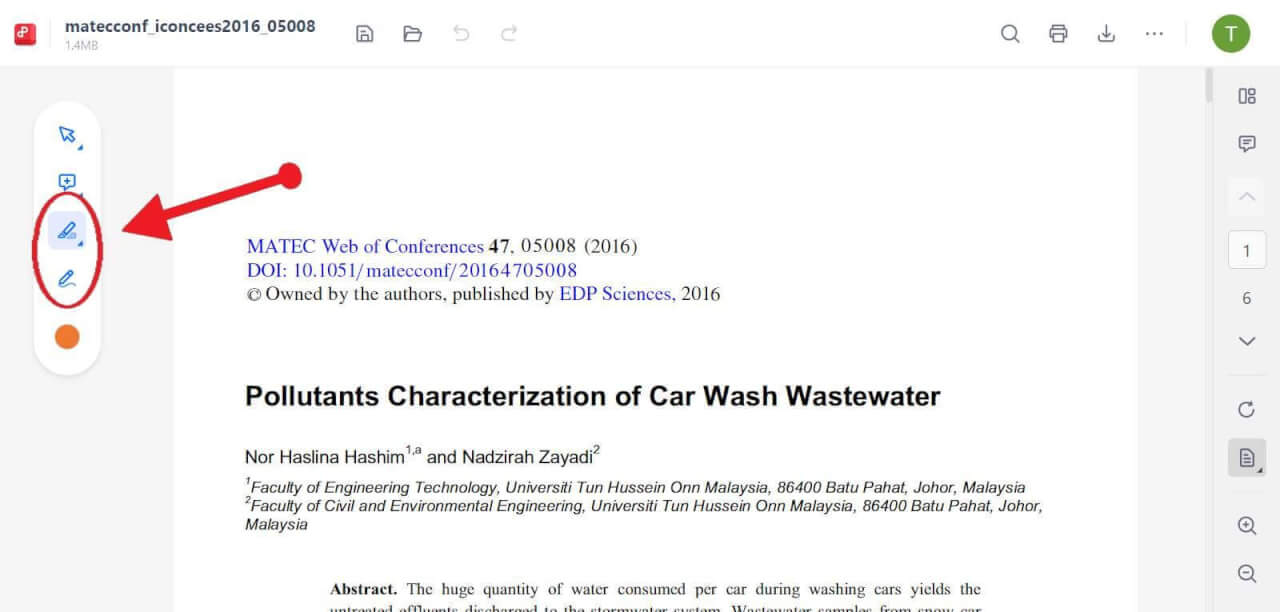 WPS PDF Extension Highlight and Freehand tool