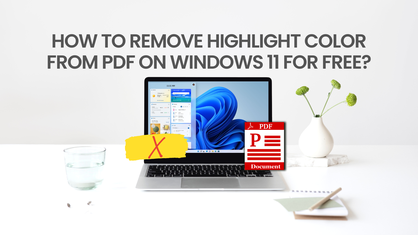How to Remove Highlight Color from PDF on Windows 11 for Free