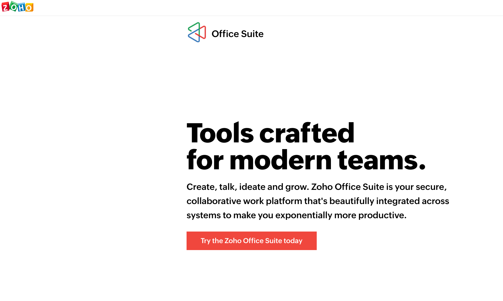 Zoho Office Suite Zoho Office Suite