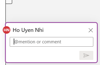 Comment box