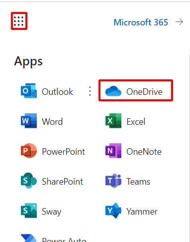 Select OneDrive