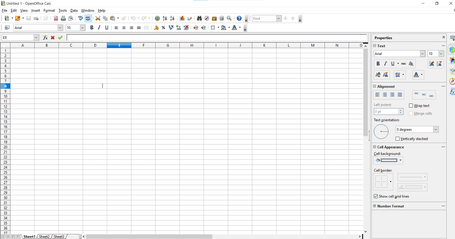 Launch OpenOffice Calc