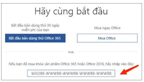 Kích hoạt MS Office với mã mới