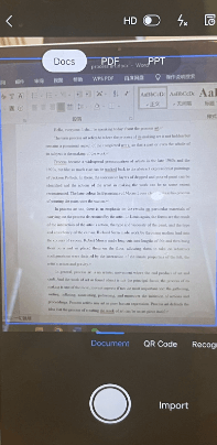 WPS Office OCR feature
