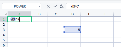 ‘excel exponentiation shortcut - enter formula’