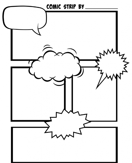 Comic strip speech bubbles templates