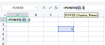 ‘excel exponentiation function - replace numbers in formula’