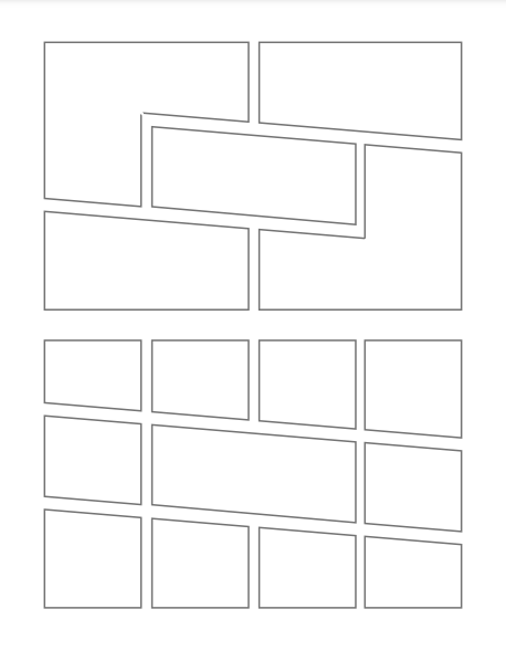 Comic Strip Template- Manga Panels Geometric 10