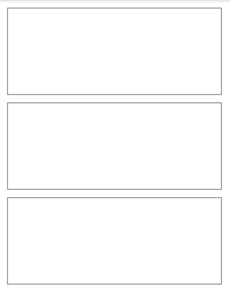 Comic Strip Template- 3 Panel Wide