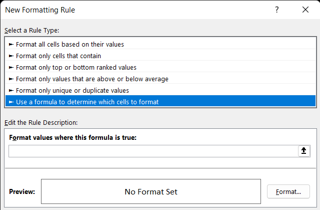 alternating row colors in excel formula step 3