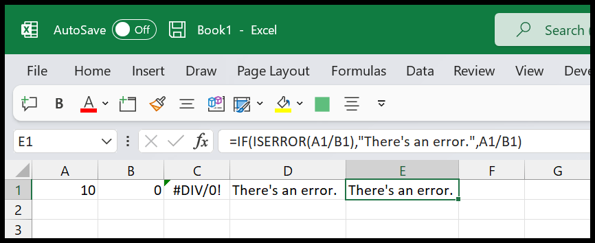 #DIV/0! Error in Excel