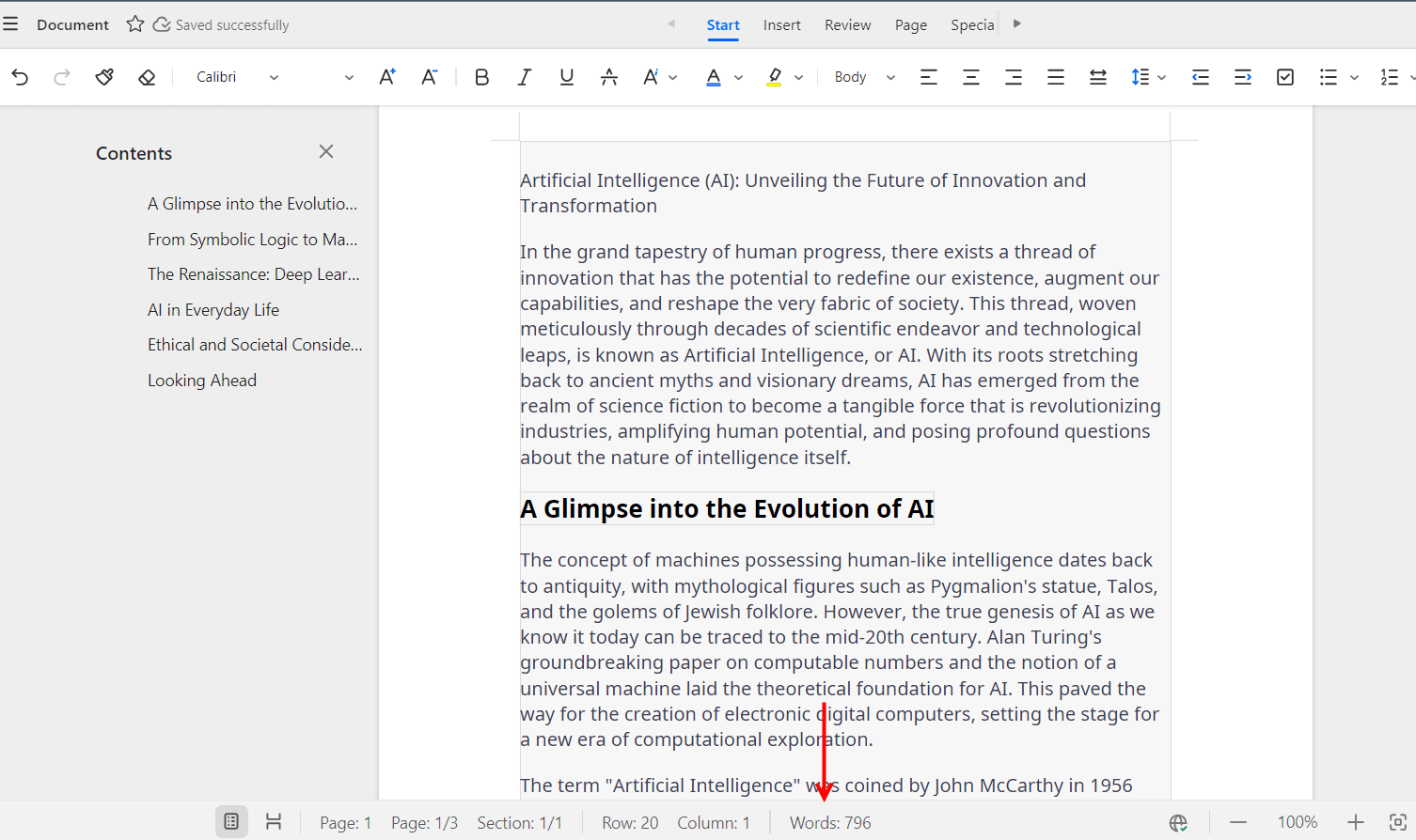 word count shortcut WPS Docs