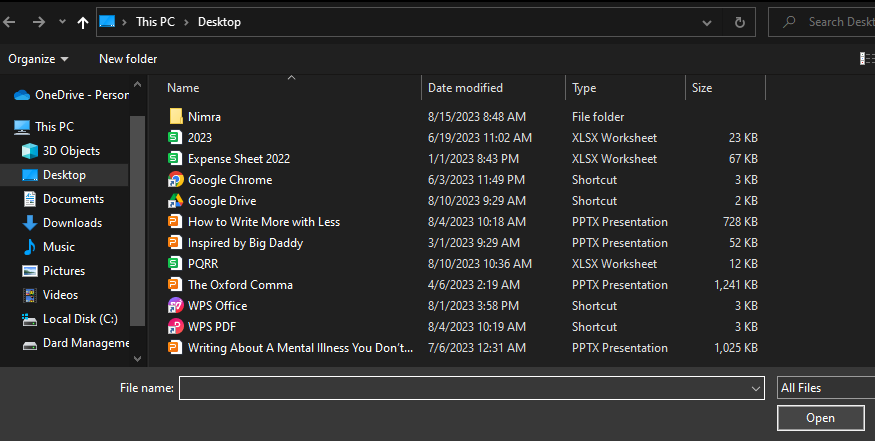 Desktop files on Windows