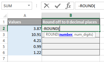 Excel Round function