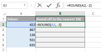 Excel Round function num_digits