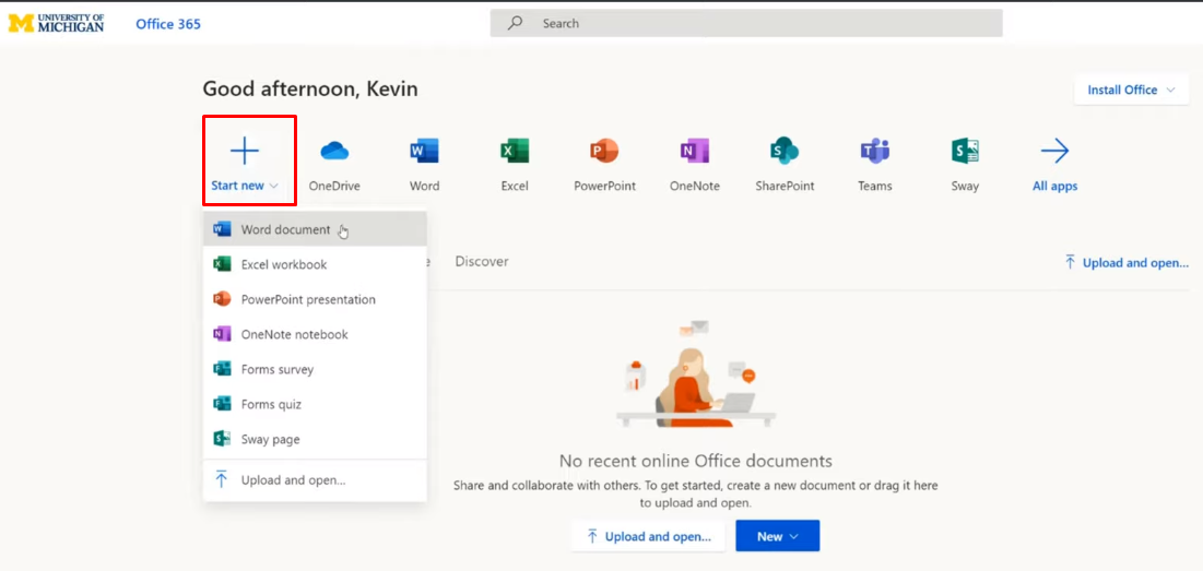 MS 365 web version