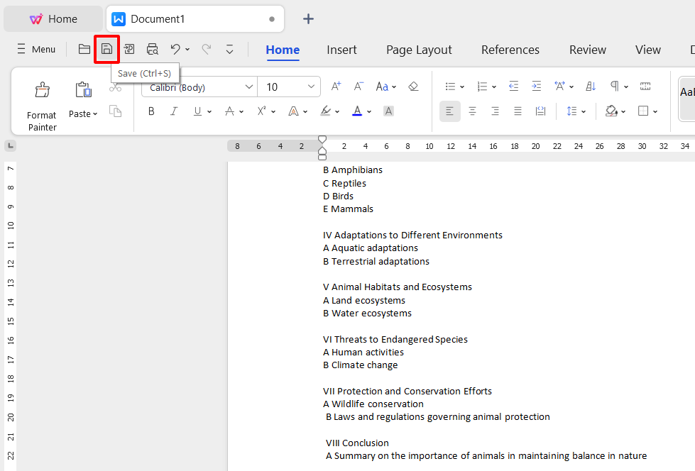Save your document