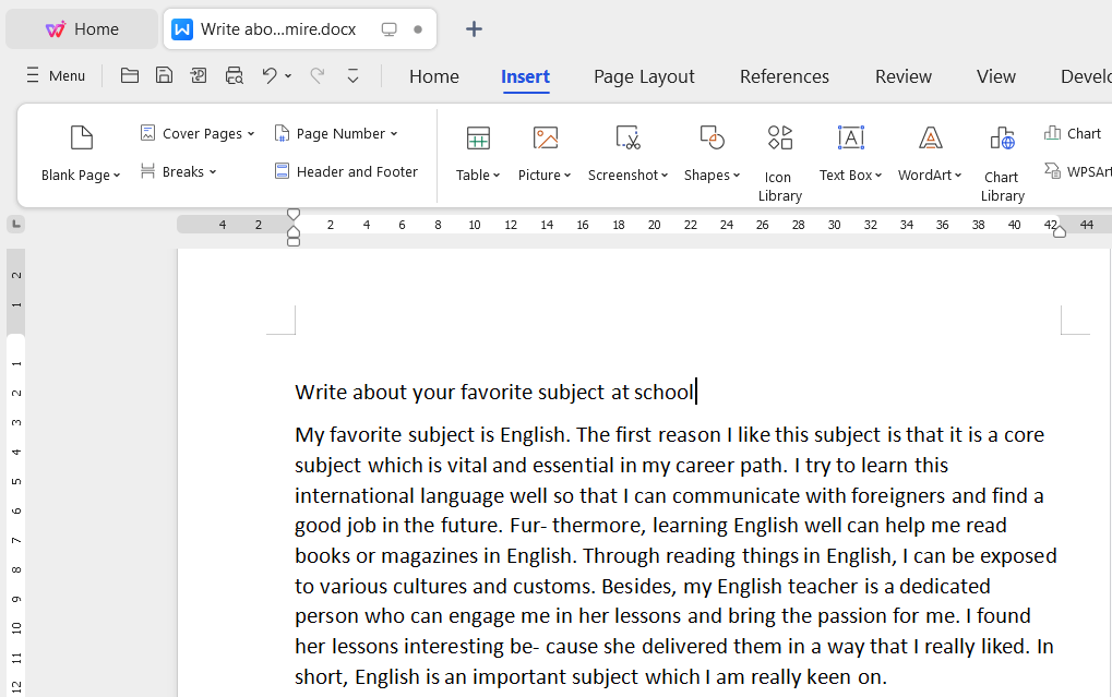 open document