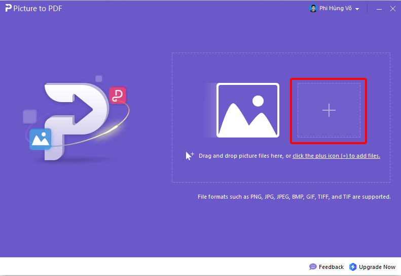 Click on the “+“ button