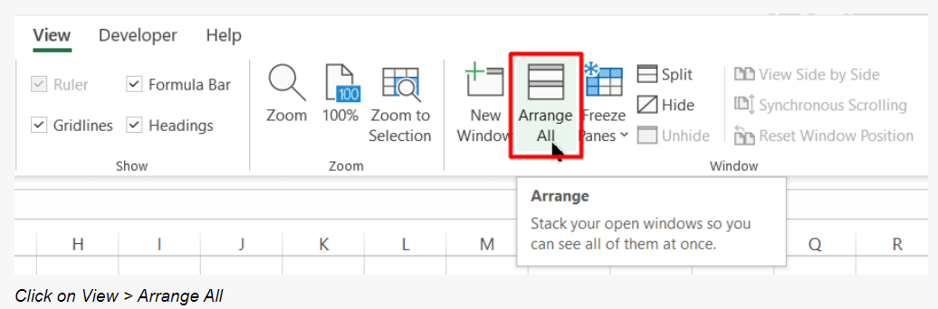 Arrange the Tiles main options