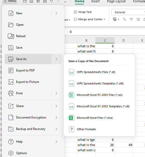 Save the Spreadsheet