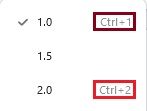Ctrl + 1 & Ctrl + 2