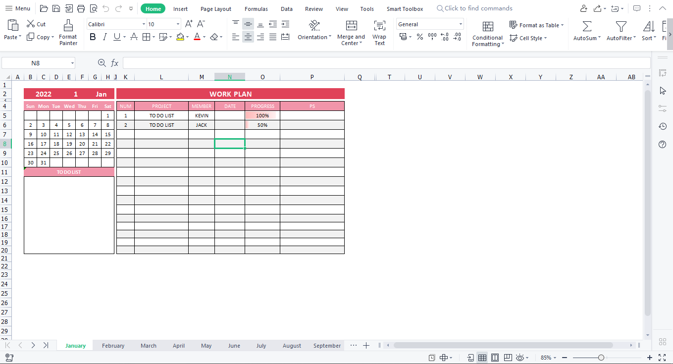 WPS Spreadsheet window
