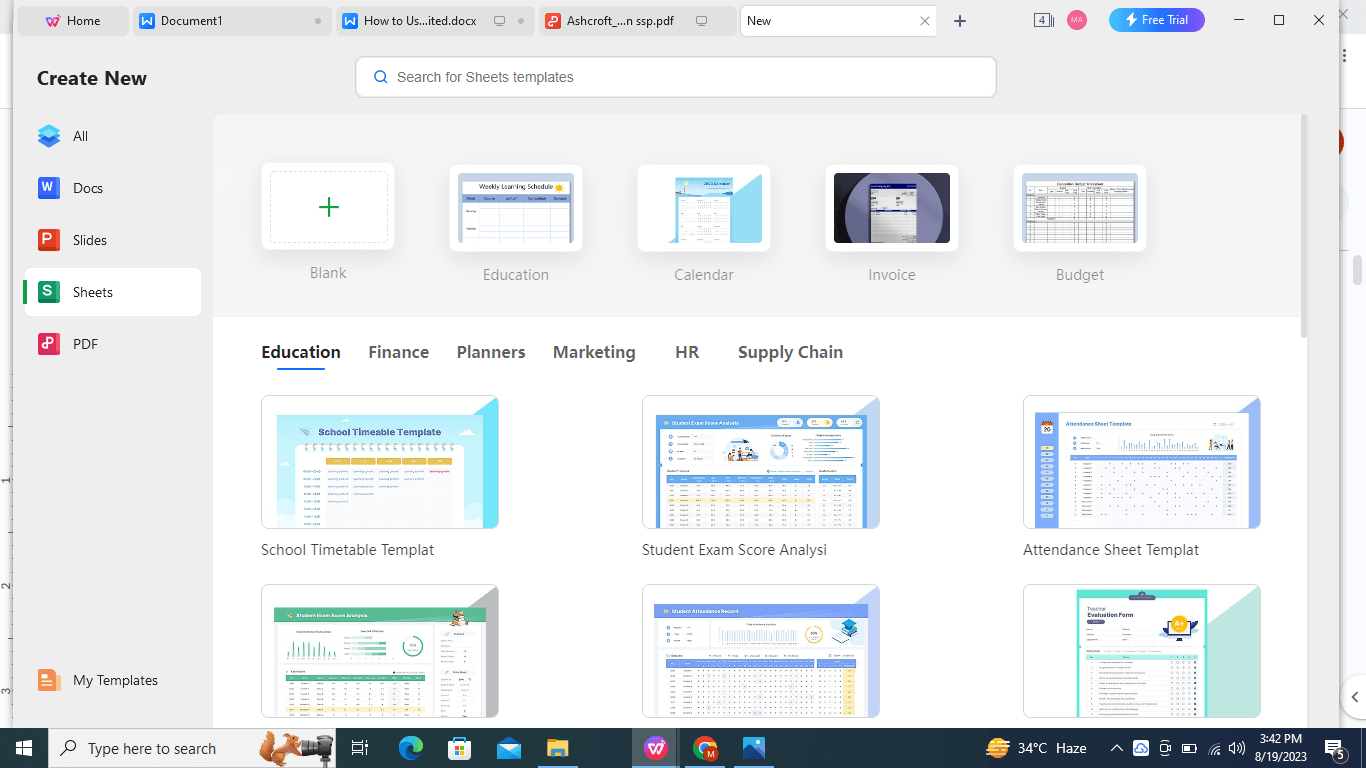 Select the Excel spreadsheet.