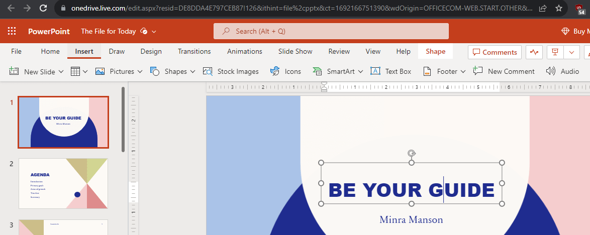 Microsoft PowerPoint presentation online