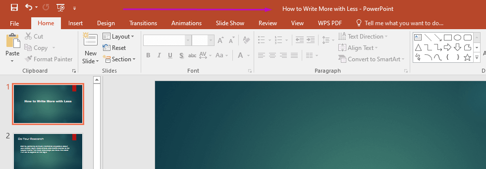 Saved PowerPoint file