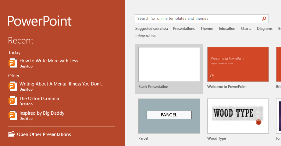 saved PowerPoint files